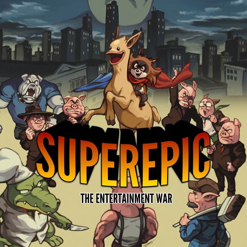 SuperEpic: The Entertainment War box art for Playstation 4